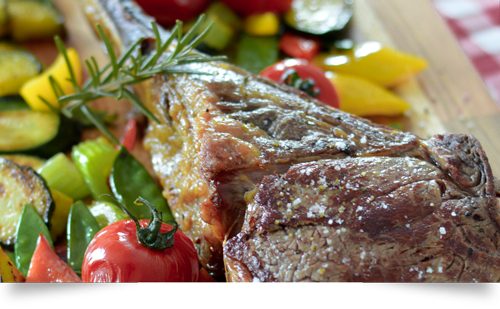 Tomahawk Steak mit Ofengemüse