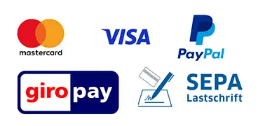 Zahlungsarten im Block House Onlineshop - Kreditkarte: VISA, mastercard, American Express, Diners Club | SEAP-Lastschrift | PayPal