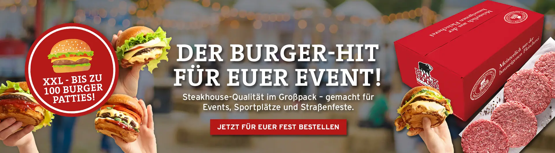 Steakhouse-Qualität im Großpack für Events, Sportfeste und Straßenfeste