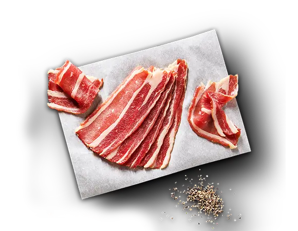 Beef Bacon geschnitten Produktbild