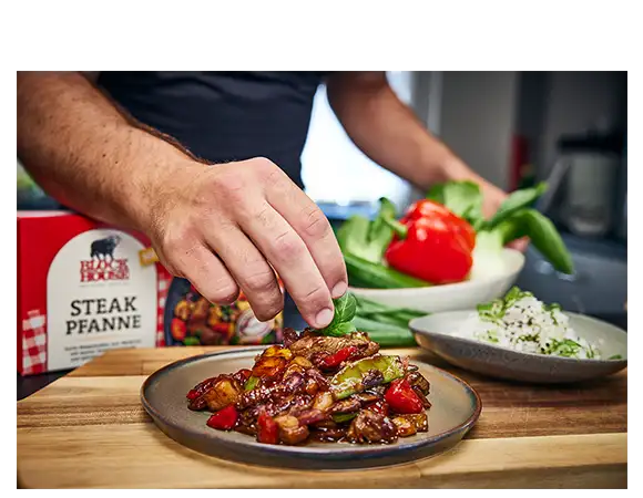 Steak Pfanne Teriyaki Produktbild  L