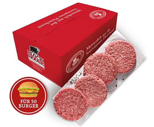 50 American-Style Burger Patties zu je 125g