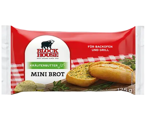 Mini Brot Kräuterbutter Art