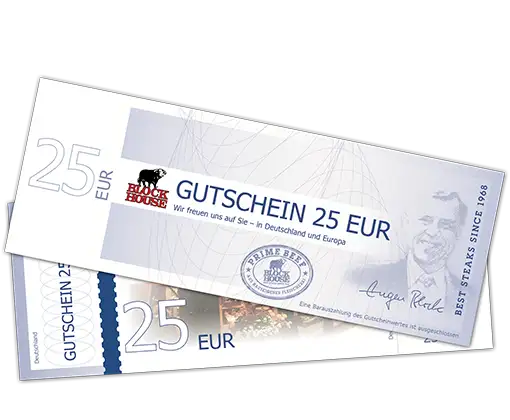 BLOCK HOUSE Gutschein für Restaurantbesuche