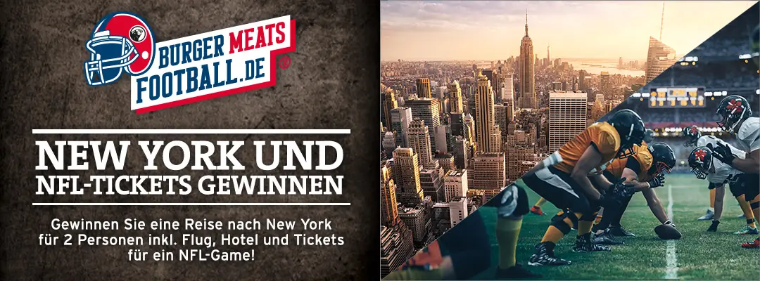 Burger meats Footbal - New York Reise zu gewinnen