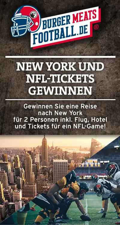 Burger meats Footbal - New York Reise zu gewinnen