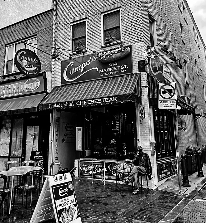 Typisches Philly Cheese Steak Restaurant in Philadelphia