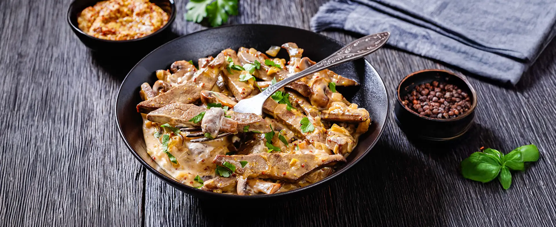 Rinder Steak Streifen Stroganoff