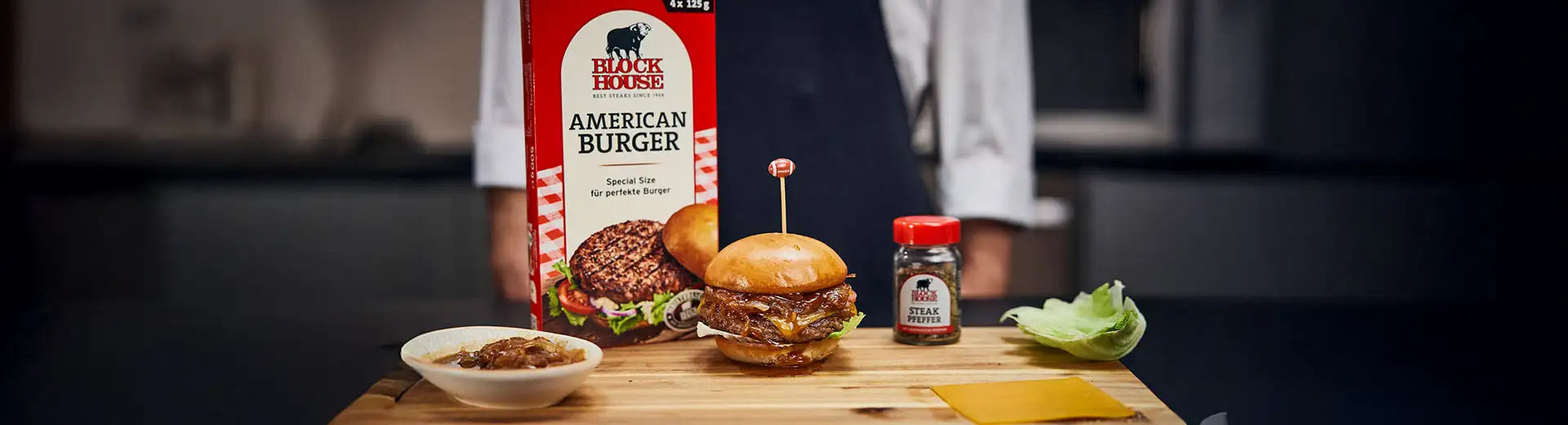 Classic American Football Burger