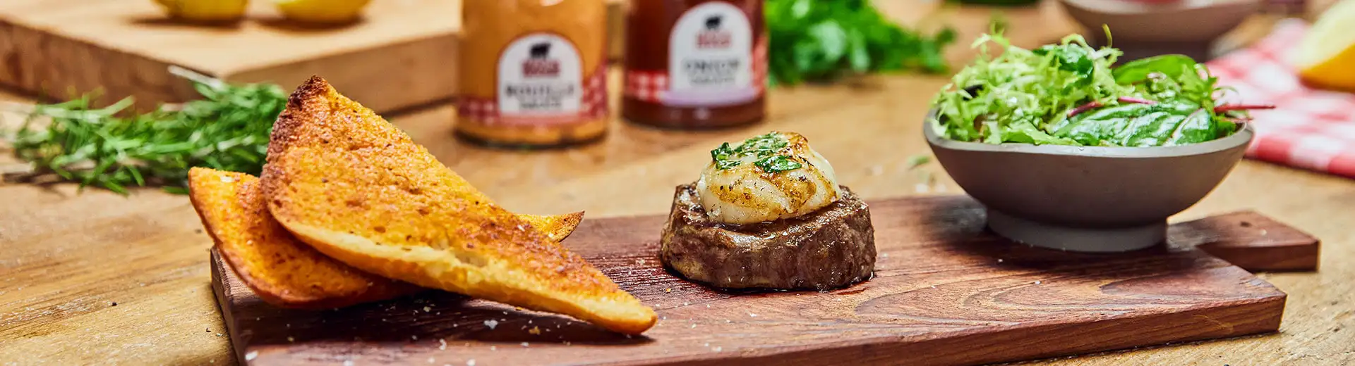 Rinderfilet mit saftig gegrillten Jakobsmuscheln