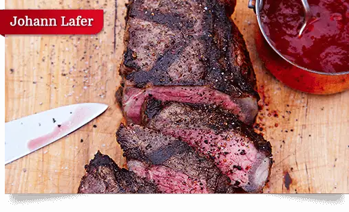 Mariniertes Entrecote mit BBQ-Whisky-Sauce