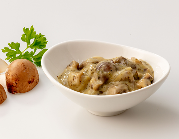 Pilze in Kräutersauce – Champignons & Kräuterseitlinge in feiner Rahm