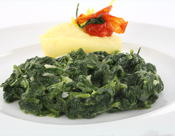 Blattspinat „Brasserie-Style" – fein-cremig mit Zwiebeln & Muskat