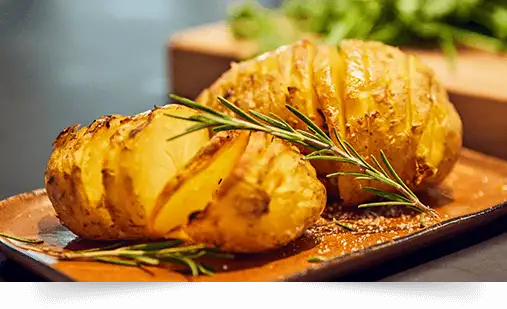 Hasselback mit Trüffel Dip