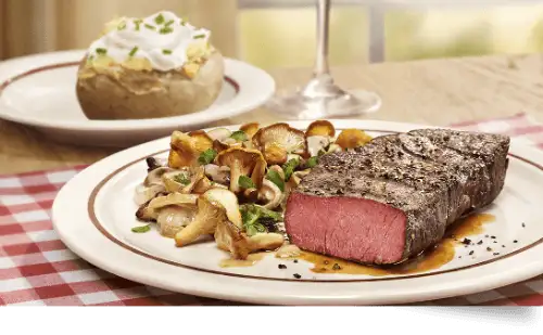 Huftsteak mit buntem Pilzgemüse