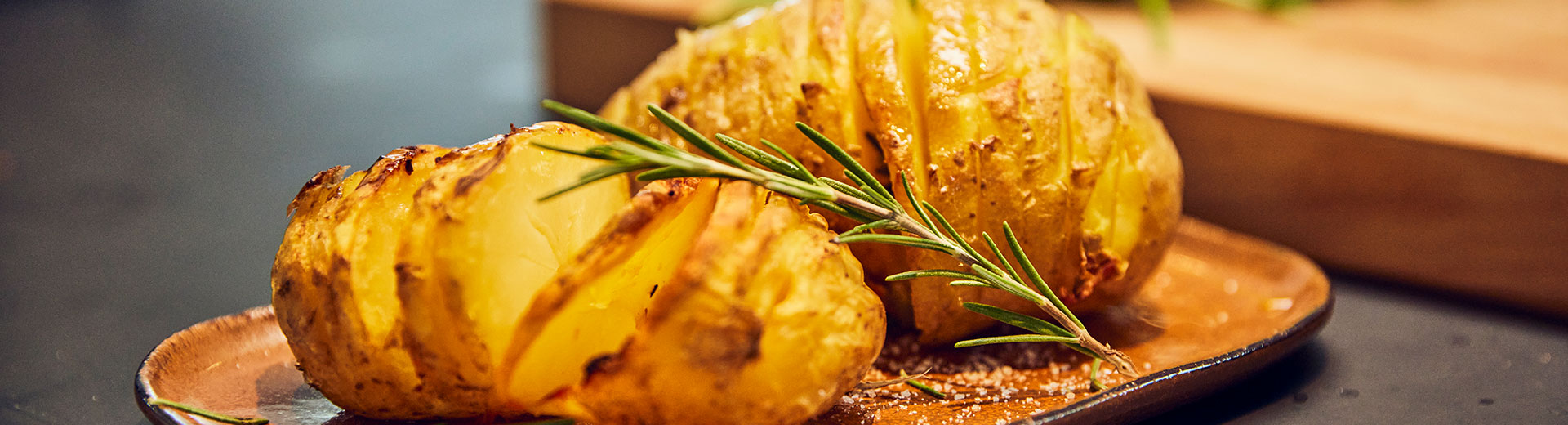 Hasselback mit Trüffel Dip