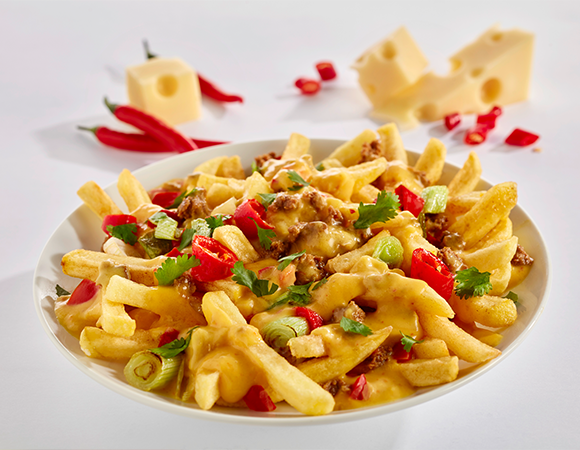 Burger Crumble in Cheesesauce – Rindfleischstückchen in würziger Käsesauce